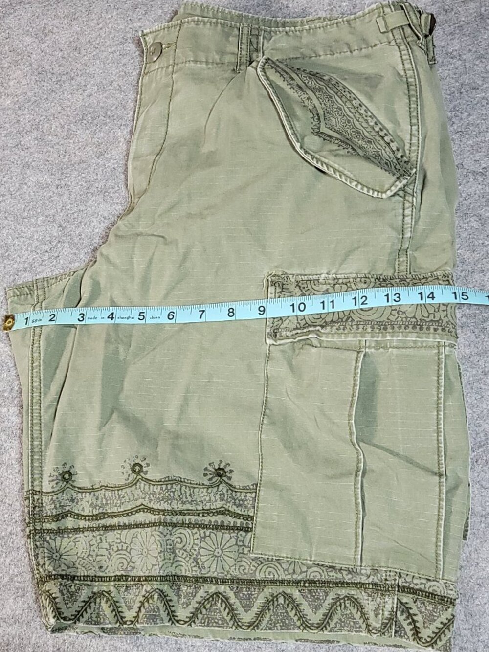 Y2K-style Denim & Supply Ralph Lauren WoodblockGraphic Cargo Shorts Mens Size36 - Picture 13 of 16
